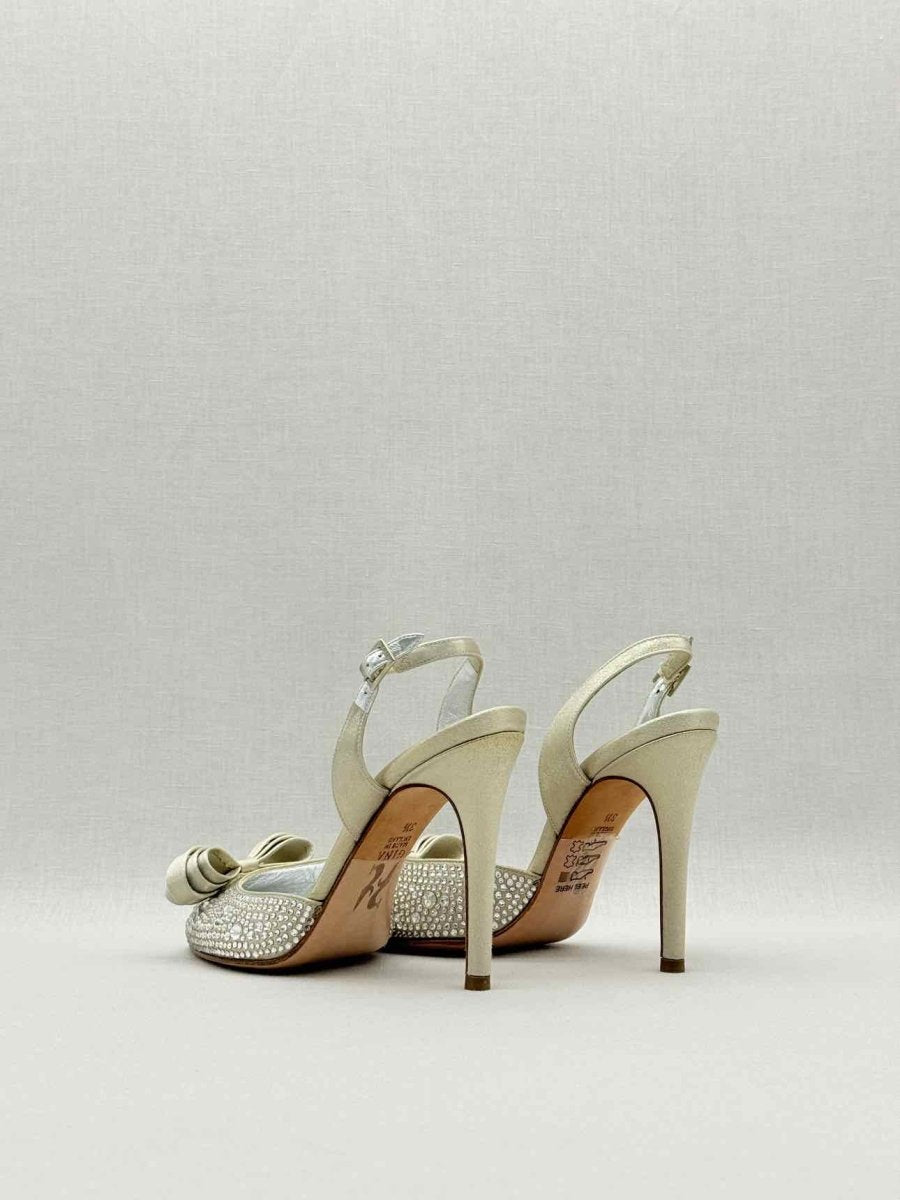 Pre - loved GINA Silver Size EU 36.5 Heeled Sandals at Reems Closet
