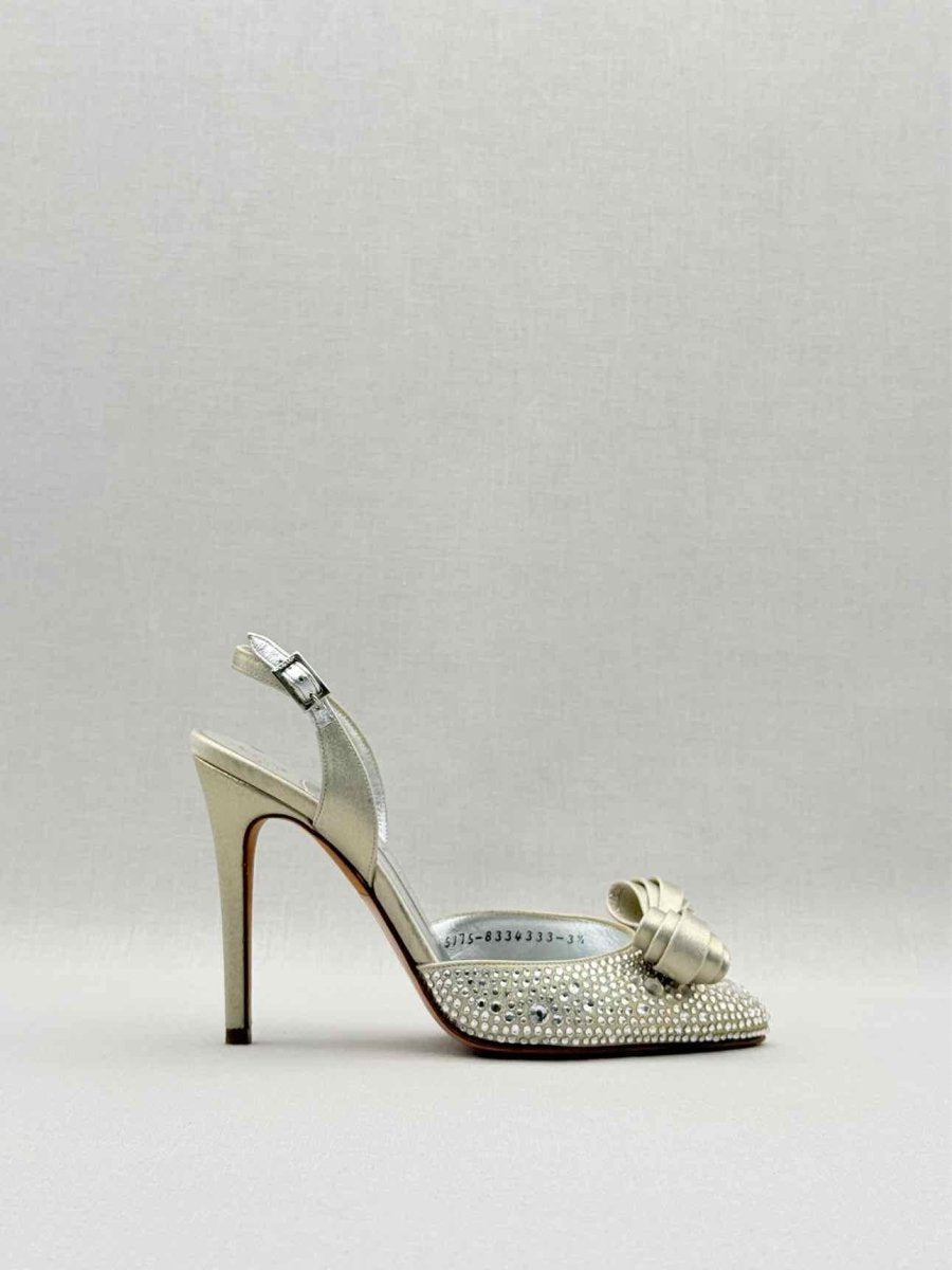 Pre - loved GINA Silver Size EU 36.5 Heeled Sandals at Reems Closet