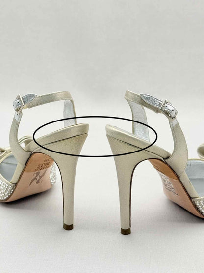 Pre - loved GINA Silver Size EU 36.5 Heeled Sandals at Reems Closet