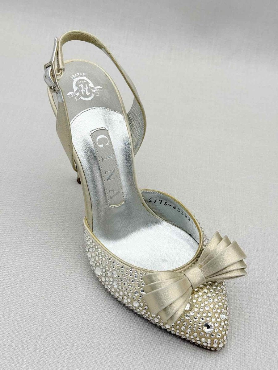 Pre - loved GINA Silver Size EU 36.5 Heeled Sandals at Reems Closet
