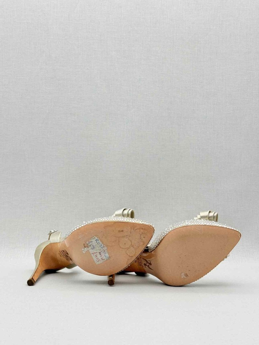 Pre - loved GINA Silver Size EU 36.5 Heeled Sandals at Reems Closet