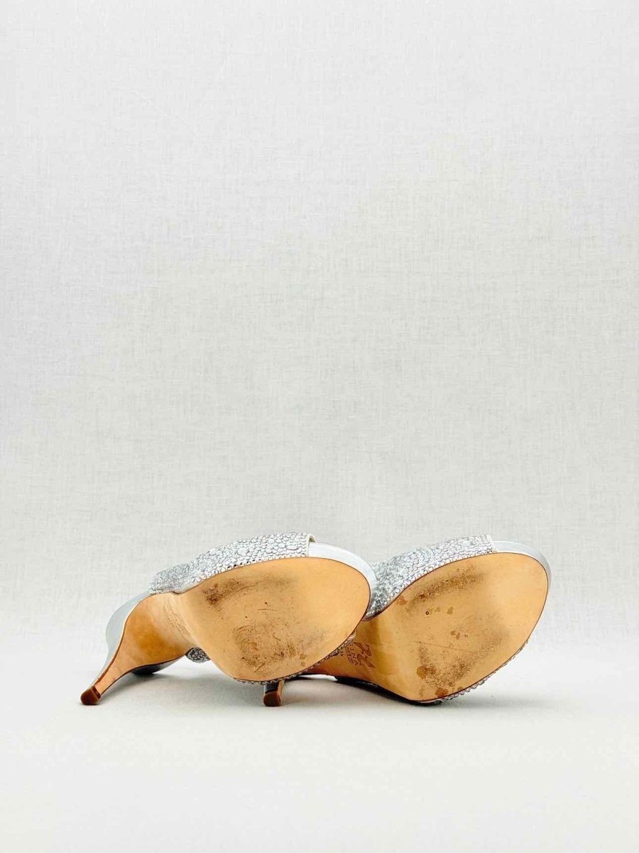 Pre - loved GINA Silver Size EU 39.5 Slingbacks at Reems Closet