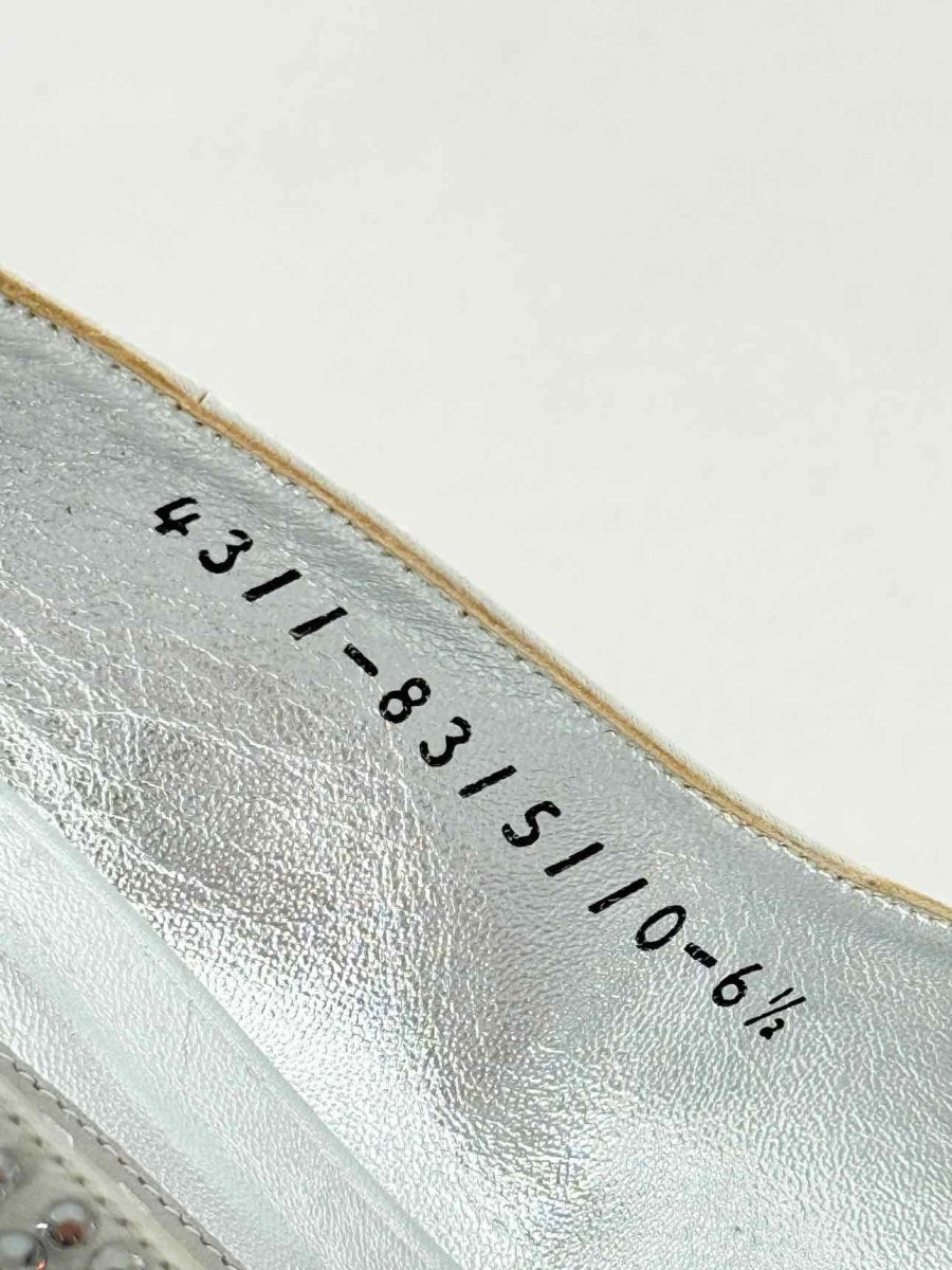 Pre - loved GINA Silver Size EU 39.5 Slingbacks at Reems Closet