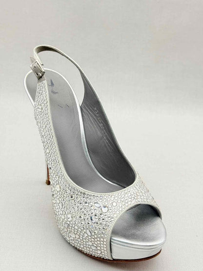Pre-loved GINA Silver Size EU 40 Slingbacks at Reems Closet