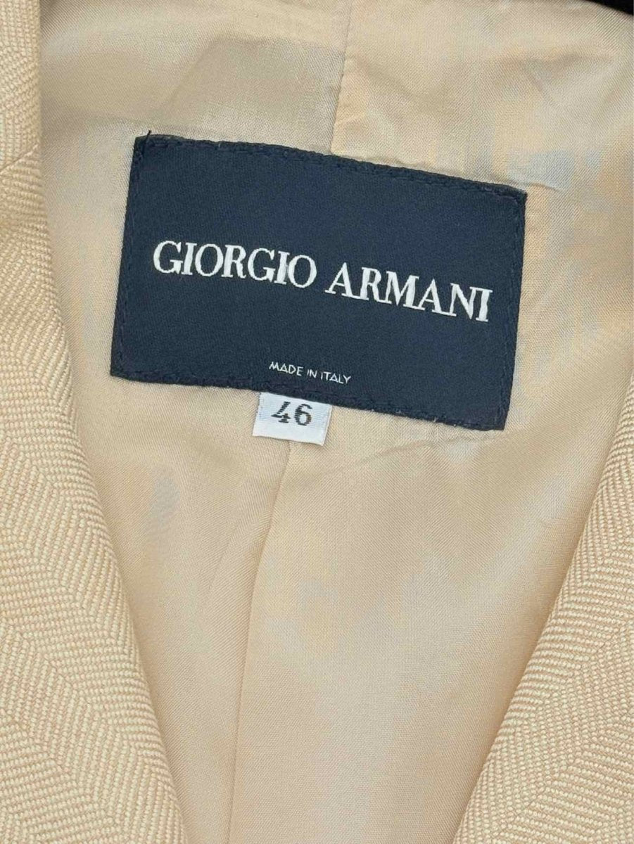 Pre - loved GIORGIO ARMANI Beige Size US 10 Jacket at Reems Closet