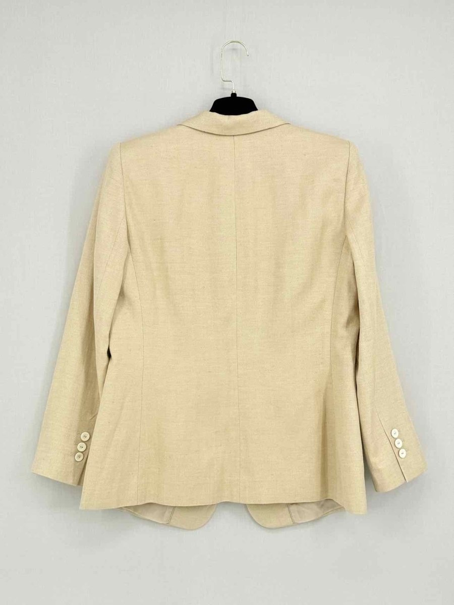 Pre - loved GIORGIO ARMANI Beige Size US 10 Jacket at Reems Closet