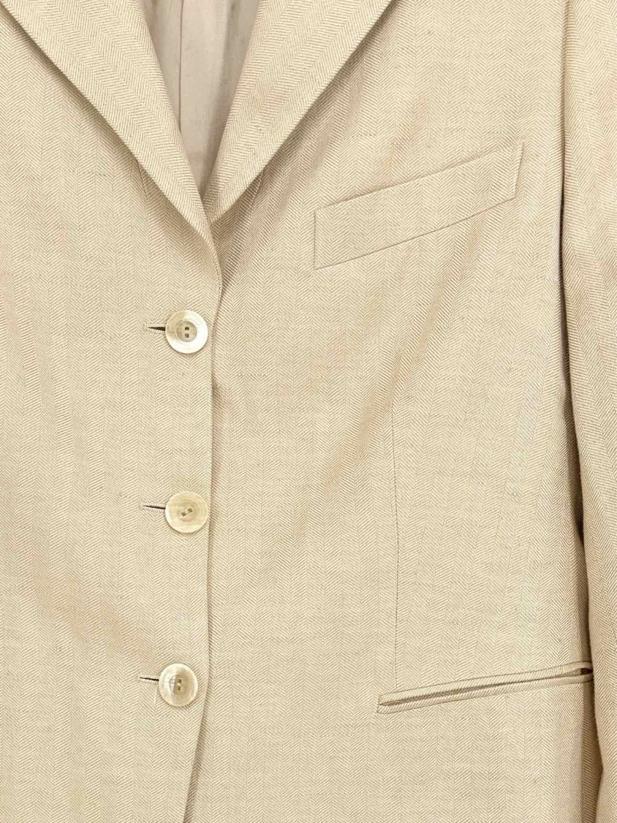 Pre - loved GIORGIO ARMANI Beige Size US 10 Jacket at Reems Closet