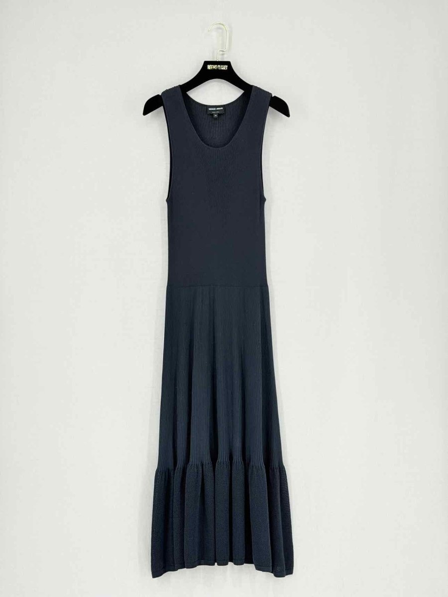 Pre - loved GIORGIO ARMANI Black Size US 10 Midi Dress at Reems Closet
