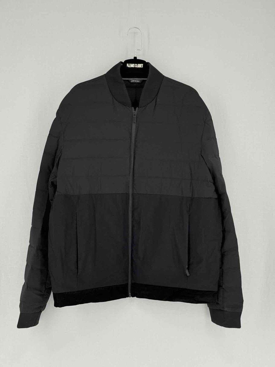 Pre - loved GIORGIO ARMANI Black/Blue Size XXXL Bomber Jacket at Reems Closet