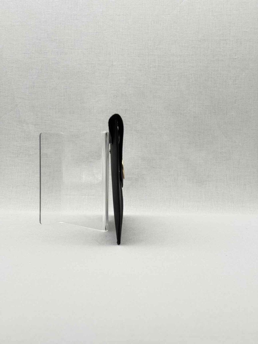 Pre - loved GIORGIO ARMANI Envelope Black Clutch at Reems Closet