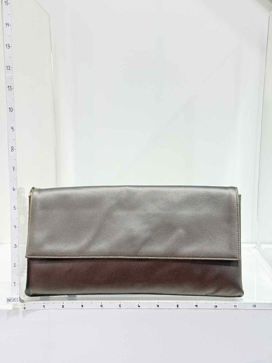 Pre-loved GIORGIO ARMANI Grey Clutch at Reems Closet