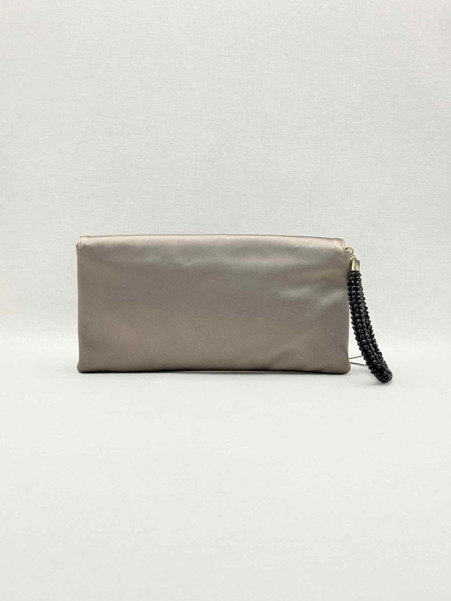 Pre-loved GIORGIO ARMANI Grey Clutch at Reems Closet