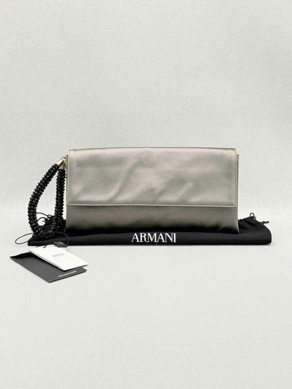 Pre-loved GIORGIO ARMANI Grey Clutch at Reems Closet