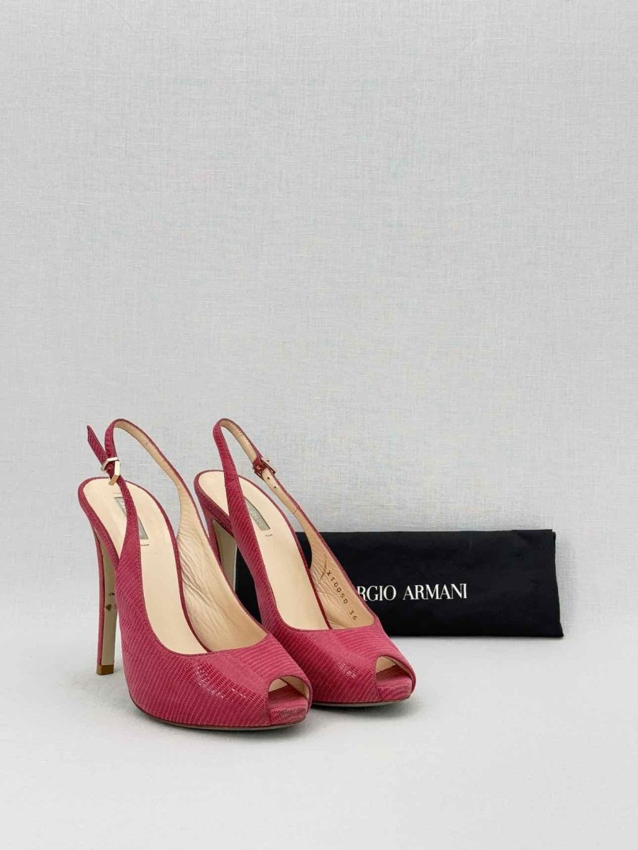 Pre - loved GIORGIO ARMANI Pink Size EU 36 Heeled Sandals at Reems Closet