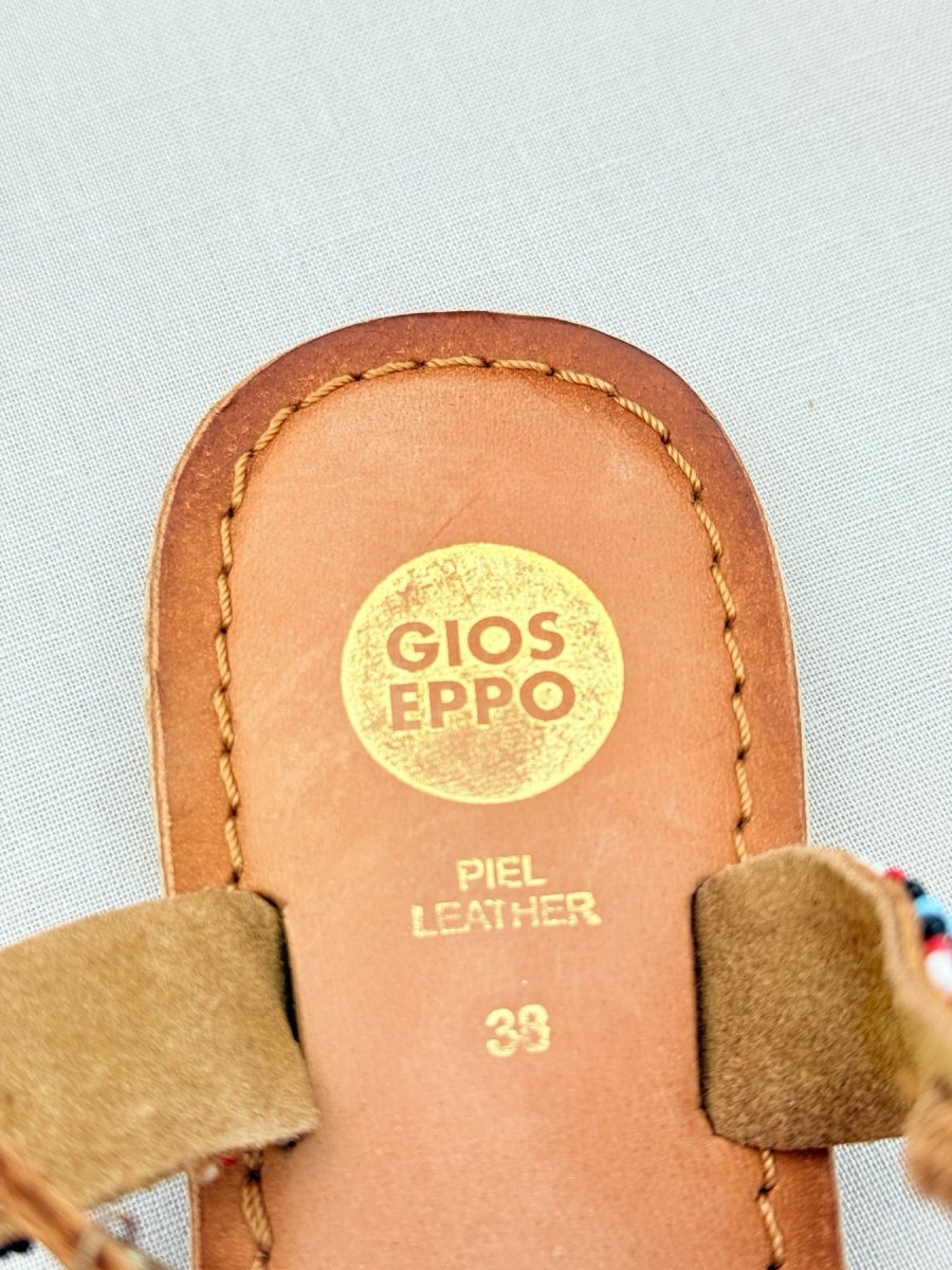 Pre - loved GIOSEPPO Dyani Beige Multicolor Size EU 38 Sandals at Reems Closet