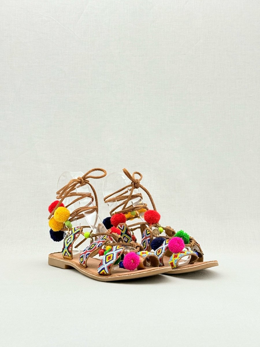Pre - loved GIOSEPPO Dyani Beige Multicolor Size EU 38 Sandals at Reems Closet