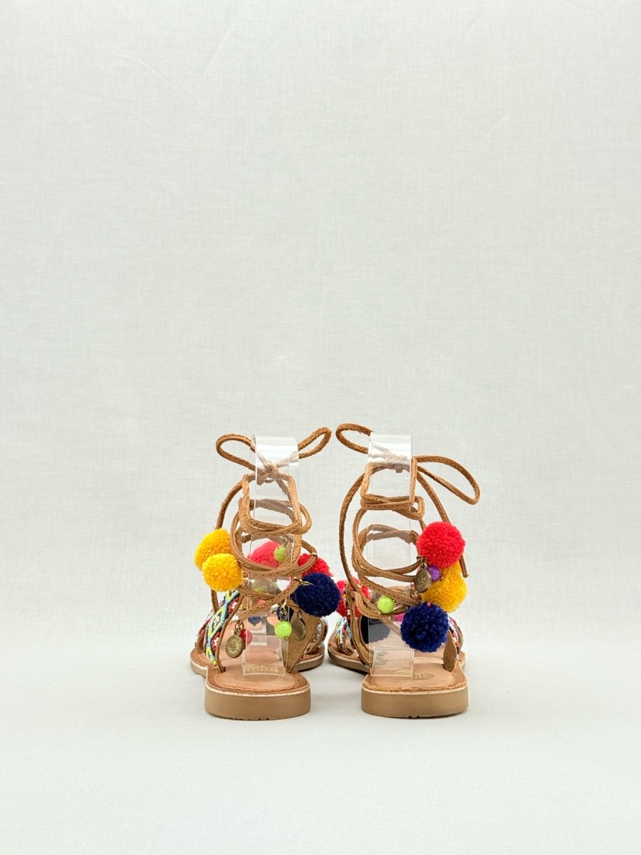 Pre - loved GIOSEPPO Dyani Beige Multicolor Size EU 38 Sandals at Reems Closet