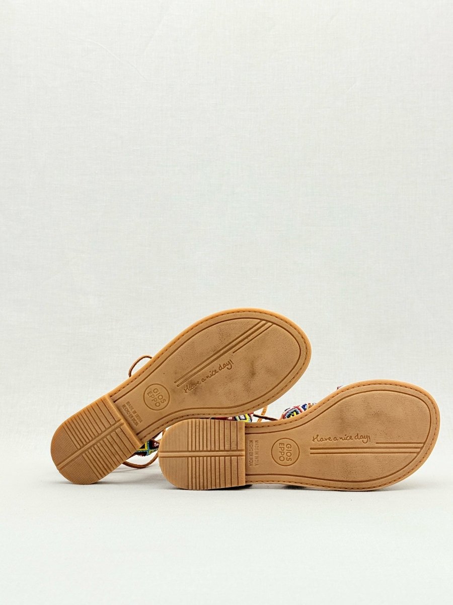 Pre - loved GIOSEPPO Dyani Beige Multicolor Size EU 38 Sandals at Reems Closet