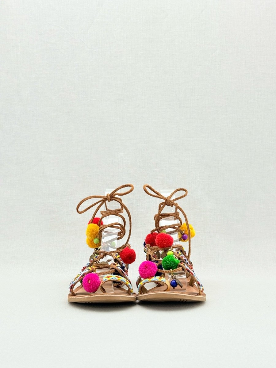 Pre - loved GIOSEPPO Dyani Beige Multicolor Size EU 38 Sandals at Reems Closet