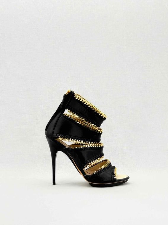 Pre - loved GIUSEPPE DI MORABITO Black Size EU 39 Heeled Sandals at Reems Closet