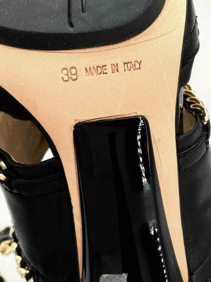 Pre - loved GIUSEPPE DI MORABITO Black Size EU 39 Heeled Sandals at Reems Closet