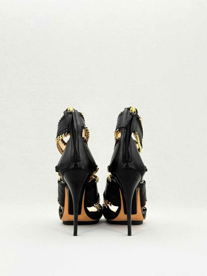 Pre - loved GIUSEPPE DI MORABITO Black Size EU 39 Heeled Sandals at Reems Closet