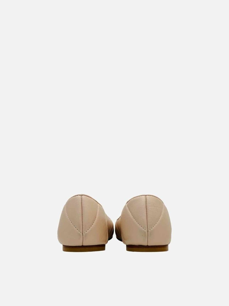 Pre-loved GIUSEPPE ZANOTTI Beige Quilted Flat Shoes from Reems Closet