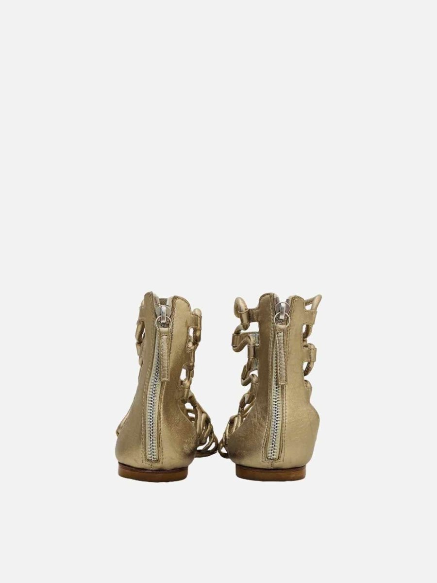 Pre - loved GIUSEPPE ZANOTTI Gladiator Metallic Gold Sandals at Reems Closet