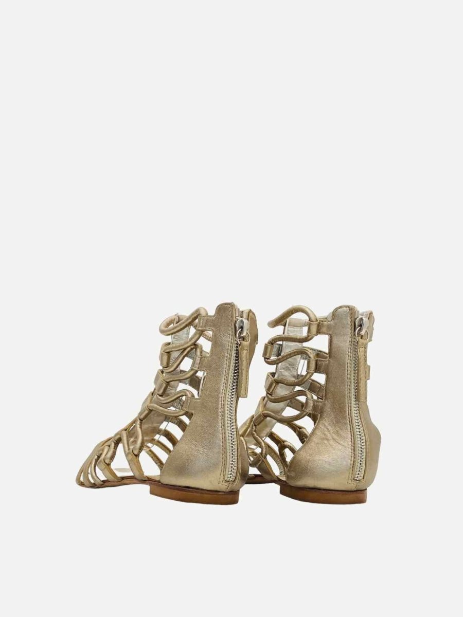 Pre - loved GIUSEPPE ZANOTTI Gladiator Metallic Gold Sandals at Reems Closet