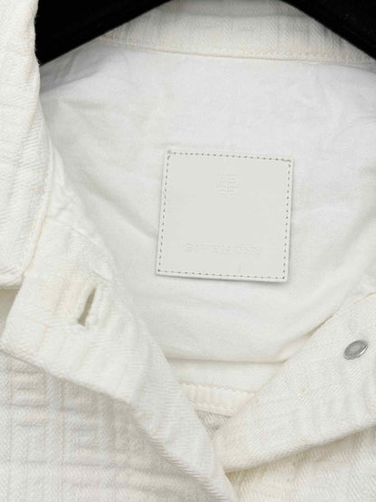 Pre-loved GIVENCHY 4G White Logo Size Small Jacket at Reems Closet