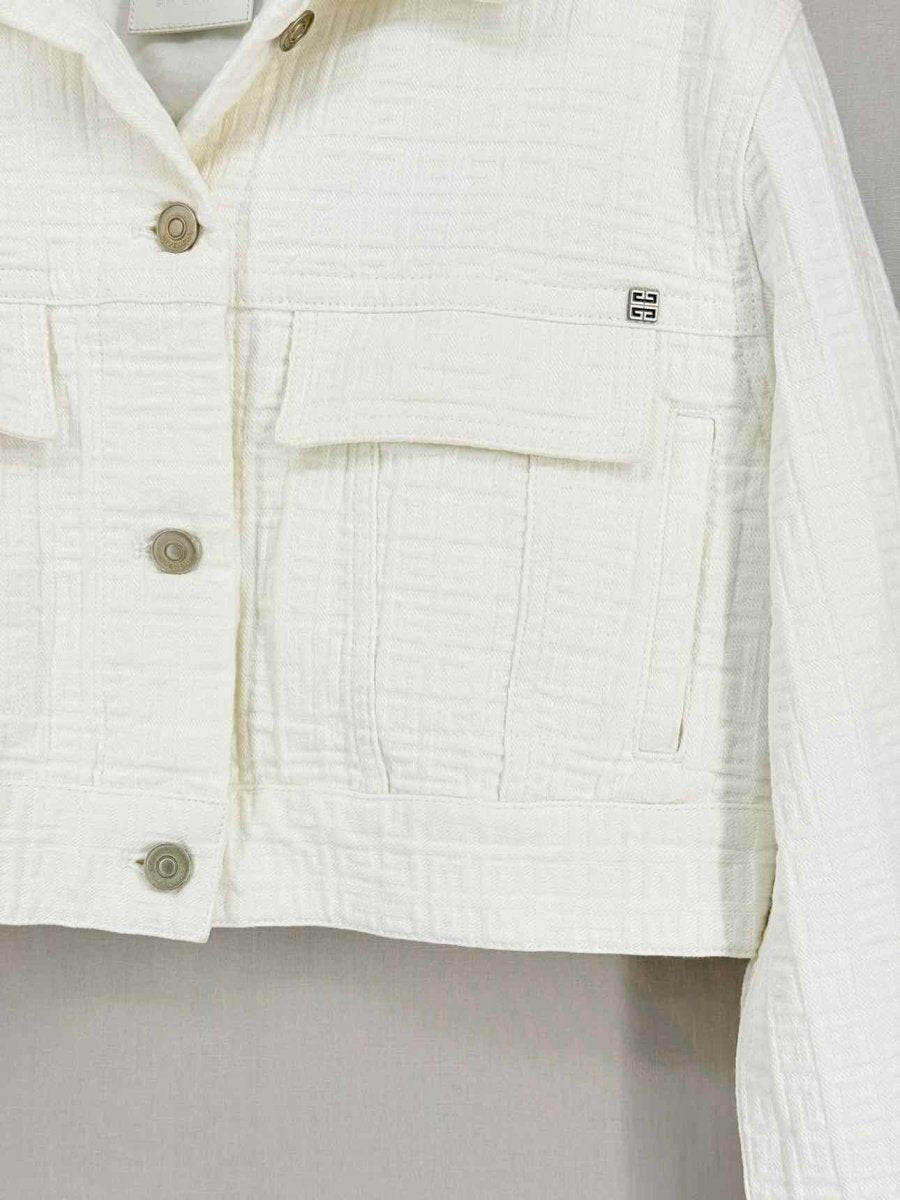 Pre-loved GIVENCHY 4G White Logo Size Small Jacket at Reems Closet