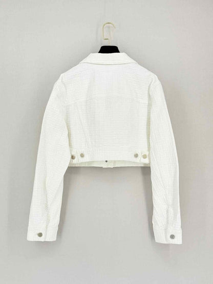 Pre-loved GIVENCHY 4G White Logo Size Small Jacket at Reems Closet