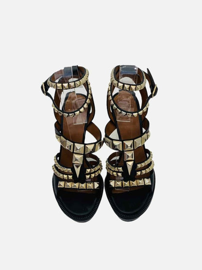 Pre - loved GIVENCHY Ankle Strap Black Heeled Sandals at Reems Closet