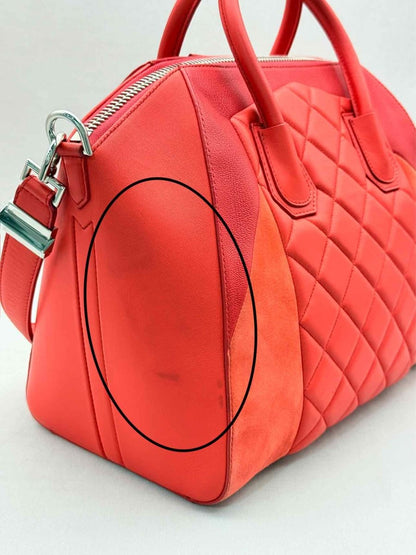 Pre-loved GIVENCHY Antigona Red Quilted Satchel at Reems Closet