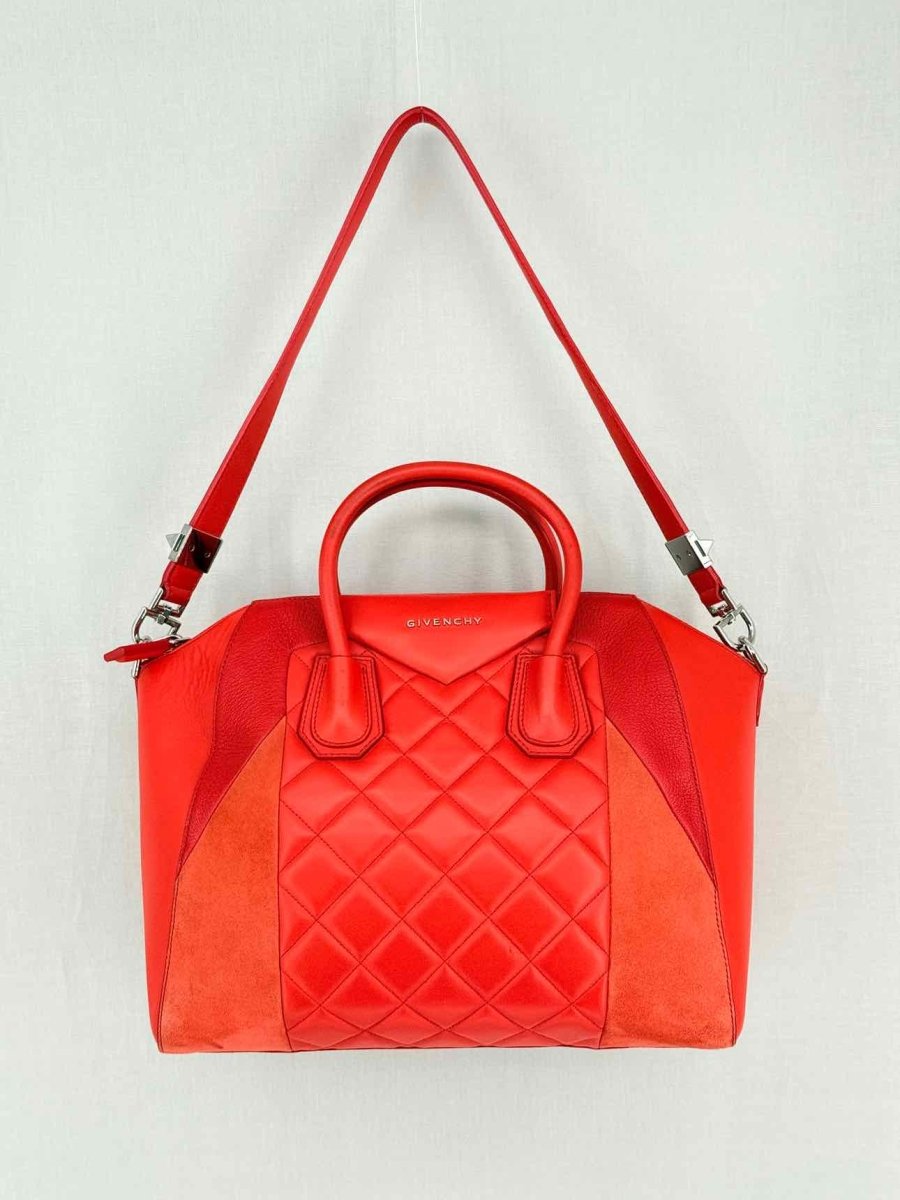 Pre-loved GIVENCHY Antigona Red Quilted Satchel at Reems Closet