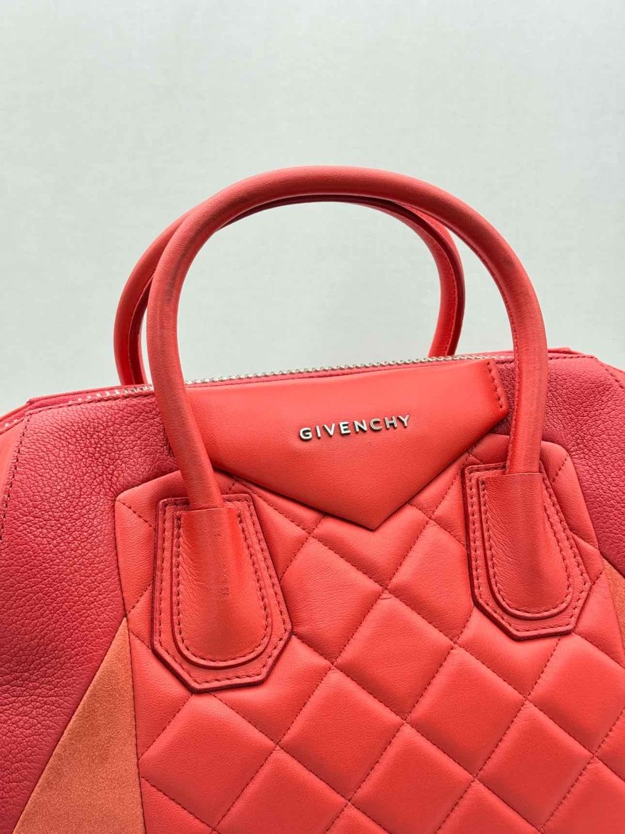 Pre-loved GIVENCHY Antigona Red Quilted Satchel at Reems Closet