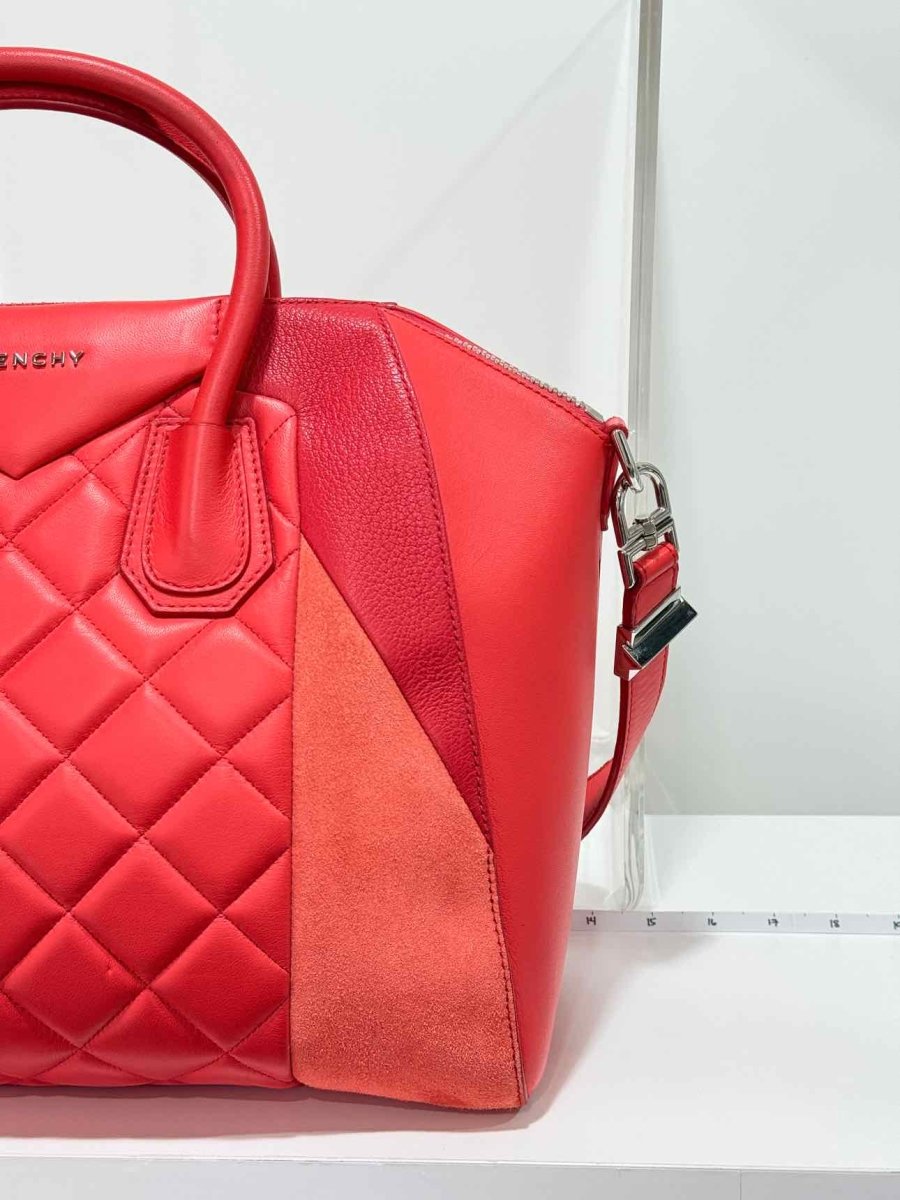 Pre-loved GIVENCHY Antigona Red Quilted Satchel at Reems Closet