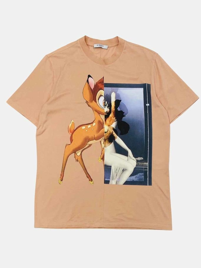 Pre - loved GIVENCHY Bambi Print Peach Multicolor T-shirt at Reems Closet