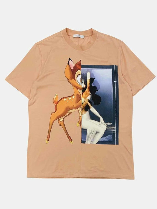 Pre - loved GIVENCHY Bambi Print Peach Multicolor T-shirt at Reems Closet