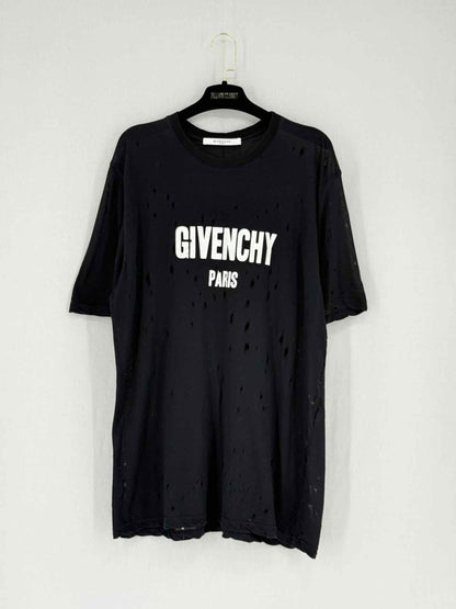 Pre - loved GIVENCHY Black Distressed Size Large T-shirt at Reems Closet