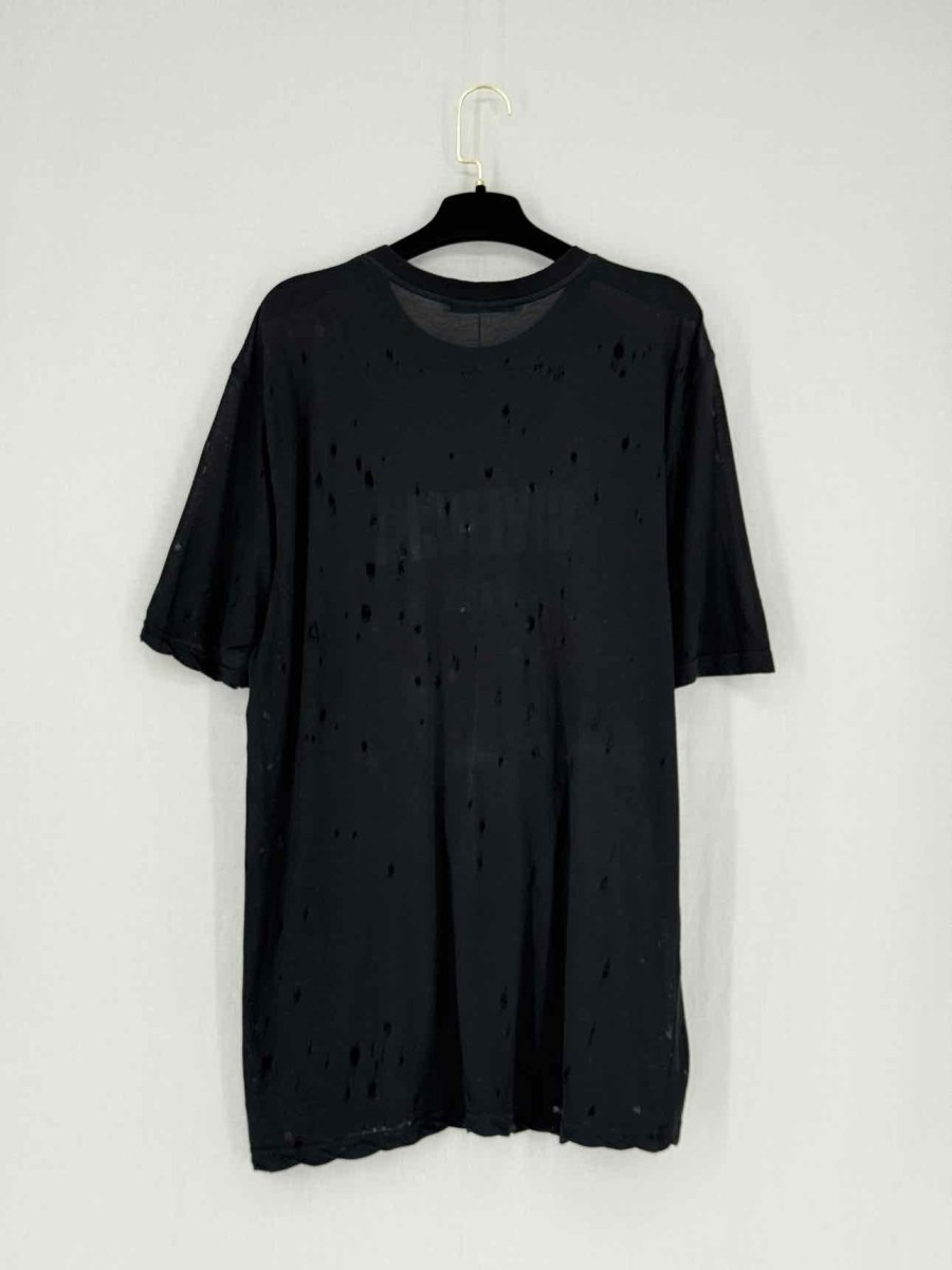 Pre - loved GIVENCHY Black Distressed Size Large T-shirt at Reems Closet