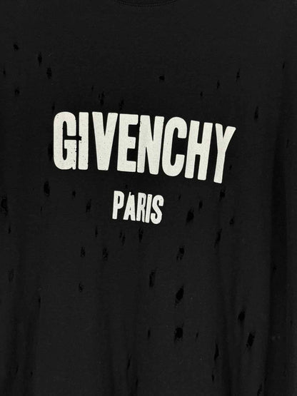 Pre - loved GIVENCHY Black Distressed Size Large T-shirt at Reems Closet