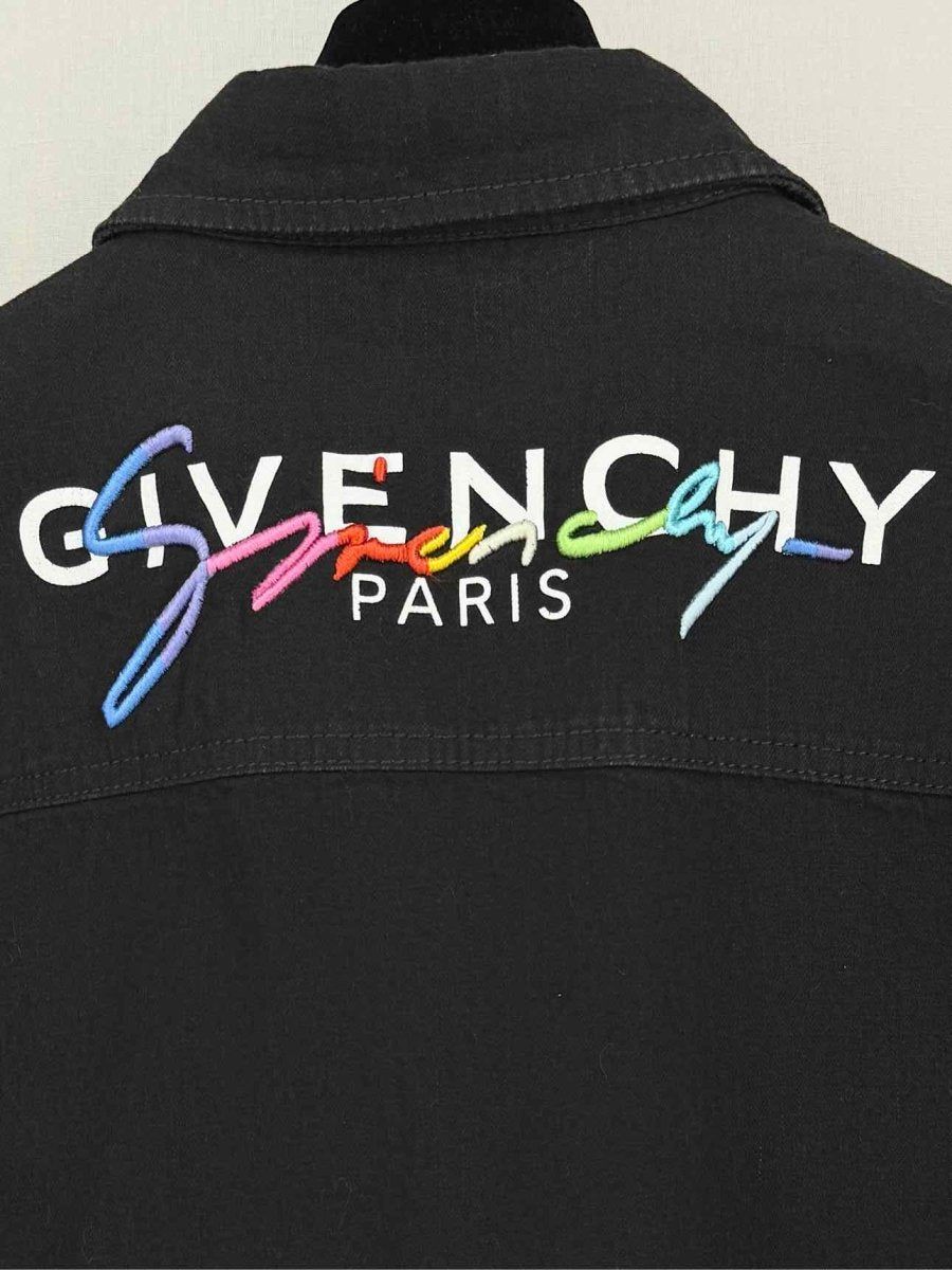 Pre-loved GIVENCHY Black Embroidered Logo Size XL Shirt at Reems Closet