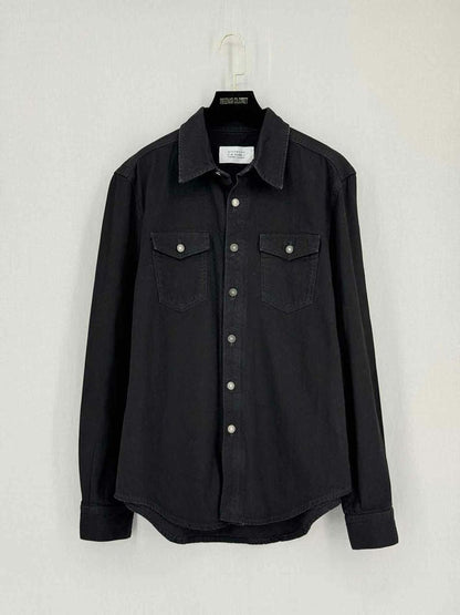 Pre-loved GIVENCHY Black Embroidered Logo Size XL Shirt at Reems Closet