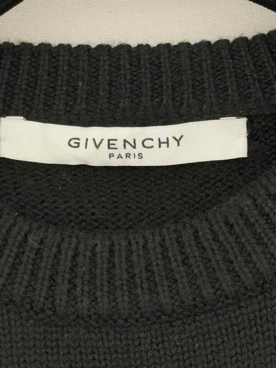 Pre - loved GIVENCHY Black Logo Print Size Small Sweater at Reems Closet