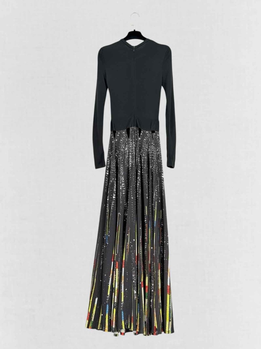 Pre - loved GIVENCHY Black Multicolor Size US 2 Long Dress at Reems Closet