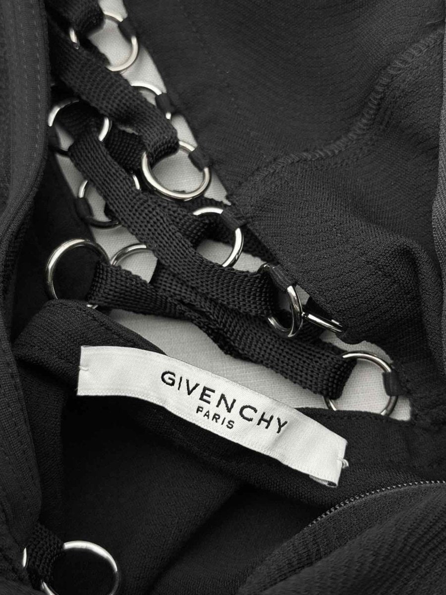 Pre - loved GIVENCHY Black Ribbed Size Small Body Top at Reems Closet
