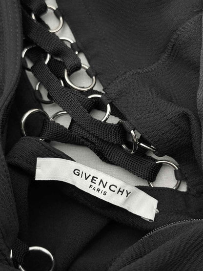 Pre - loved GIVENCHY Black Ribbed Size Small Body Top at Reems Closet