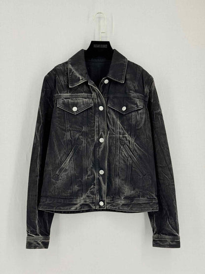 Pre-loved GIVENCHY Black Washed Size US 8 Jacket at Reems Closet