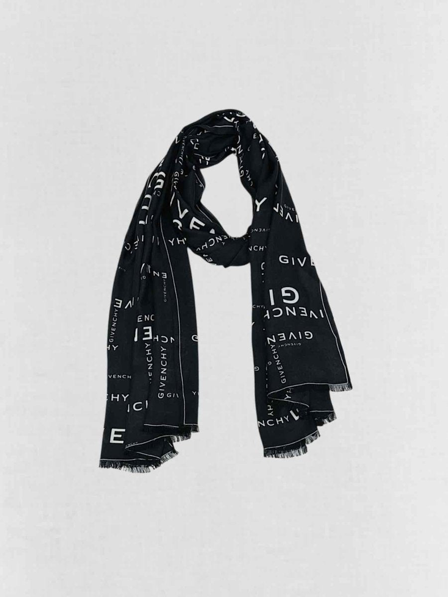 Pre - loved GIVENCHY Black & White Scarf at Reems Closet